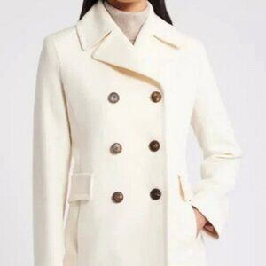 Fleurette Parchment Cream Ali Wool Peacoat